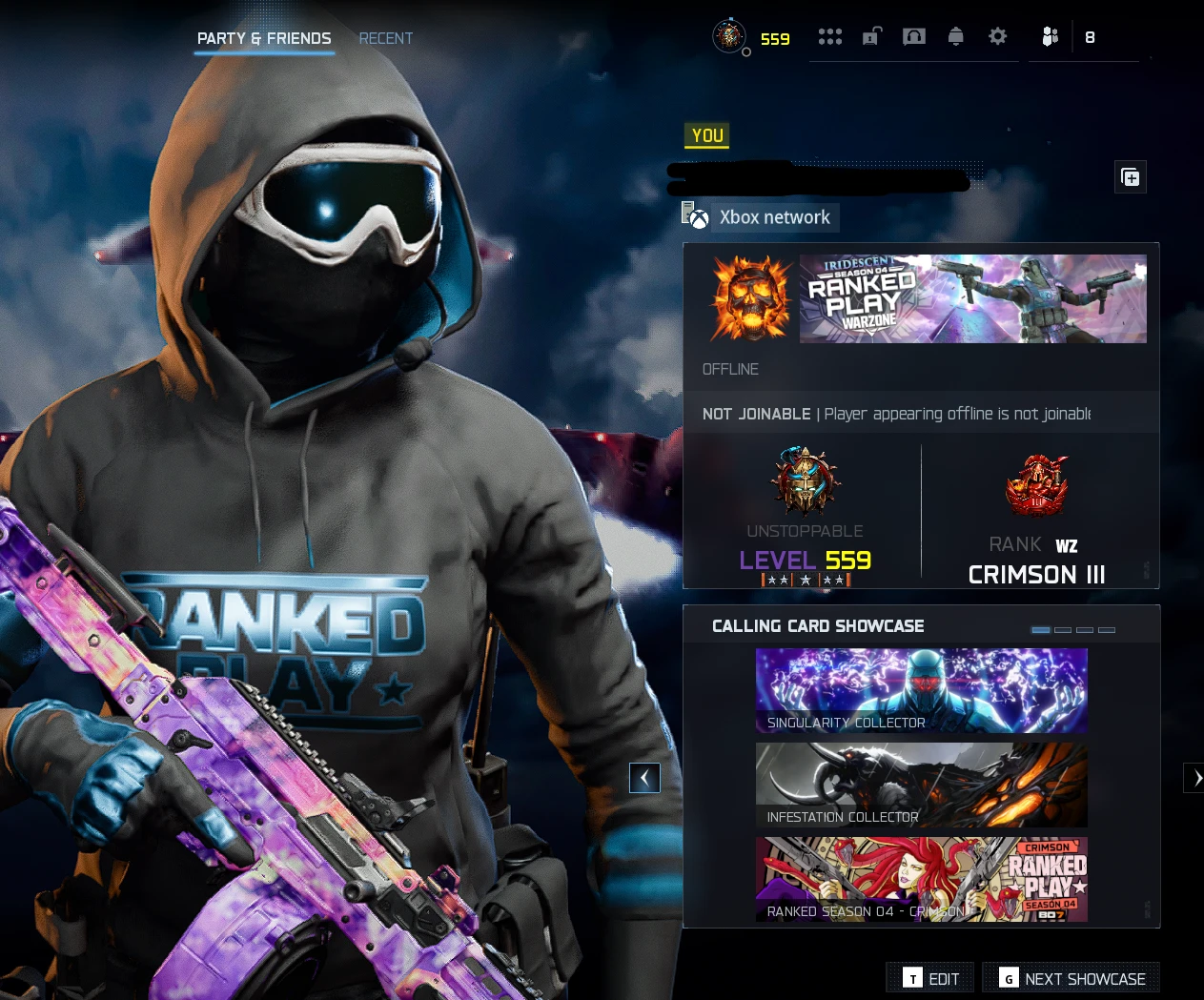 AGED STACKED ACCOUNT MW2/MW3/BO6/BO7